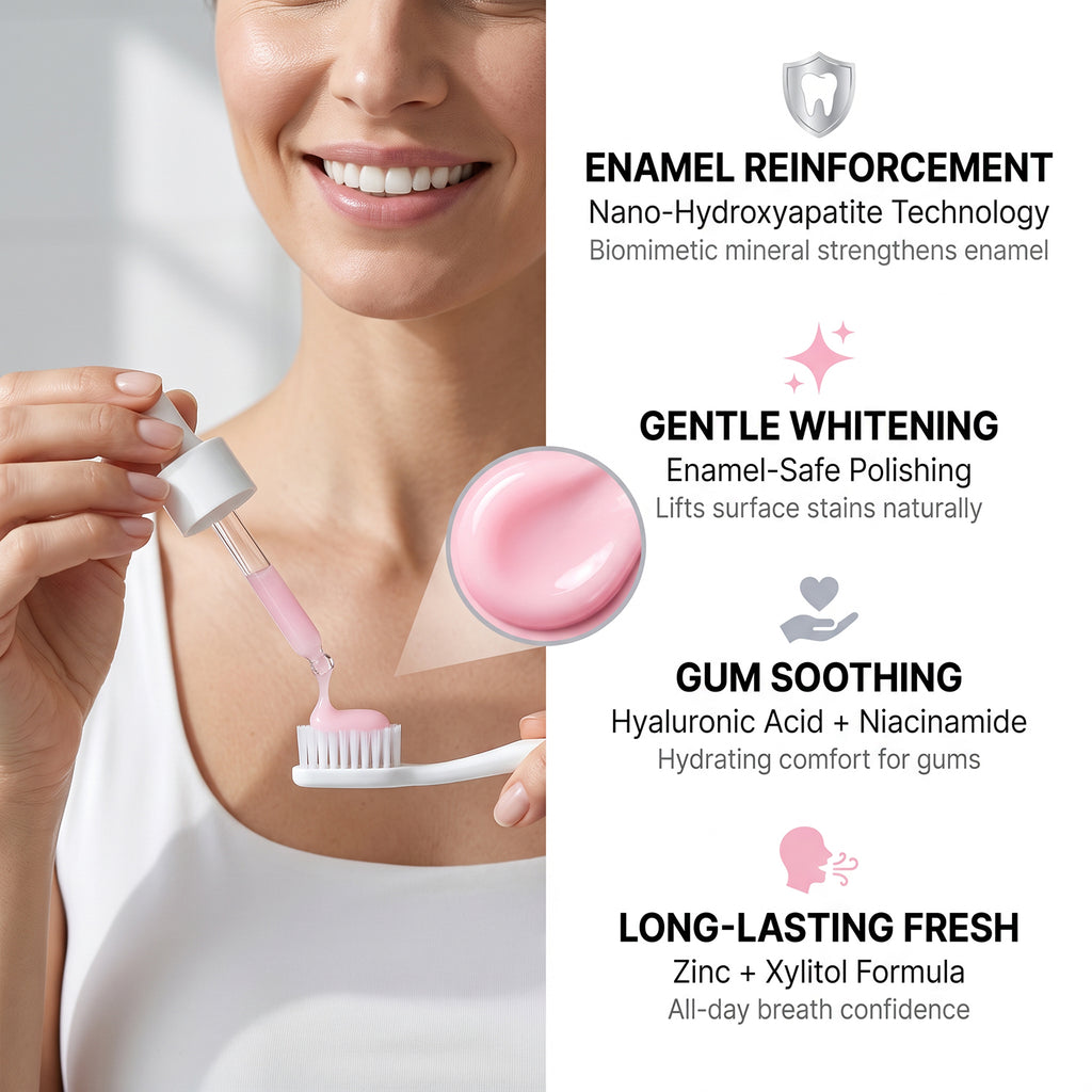 Custom Logo Tooth Shield Enamel Care Non Sensitive Fluoride Free Nano-Hydroxyapatite Toothpaste Serum