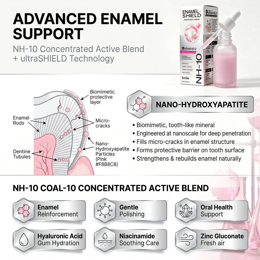 Custom Logo Tooth Shield Enamel Care Non Sensitive Fluoride Free Nano-Hydroxyapatite Toothpaste Serum