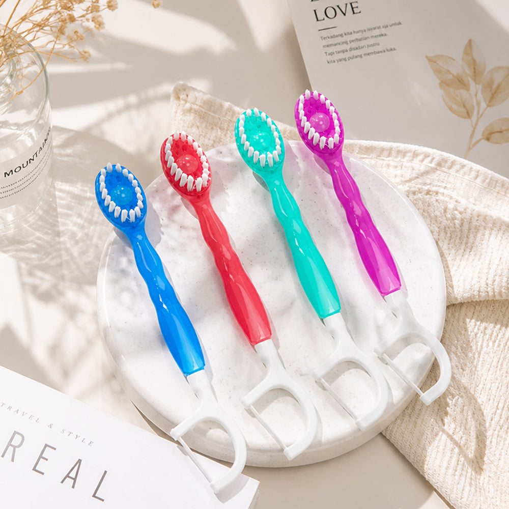 Factory Wholesale No Water Needed Disposable Travel Toothbrush 5-in-1 Burst Bead Toothbrush