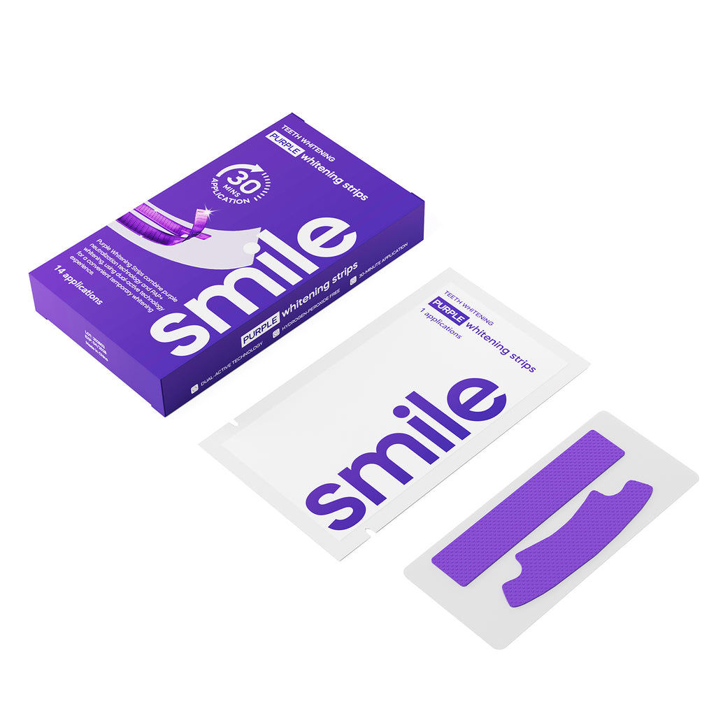 Vegan Sensitive Free Color Correction Purple Teeth Whitening Strips