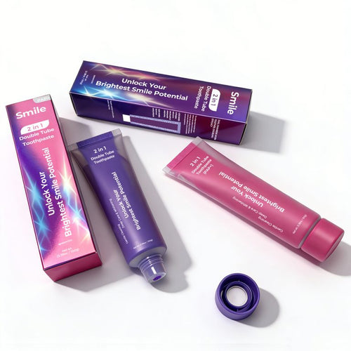 2 in 1 Double Tube Toothpaste 100g Teeth Cleaning PAP HP Teeth Whitening Toothpaste