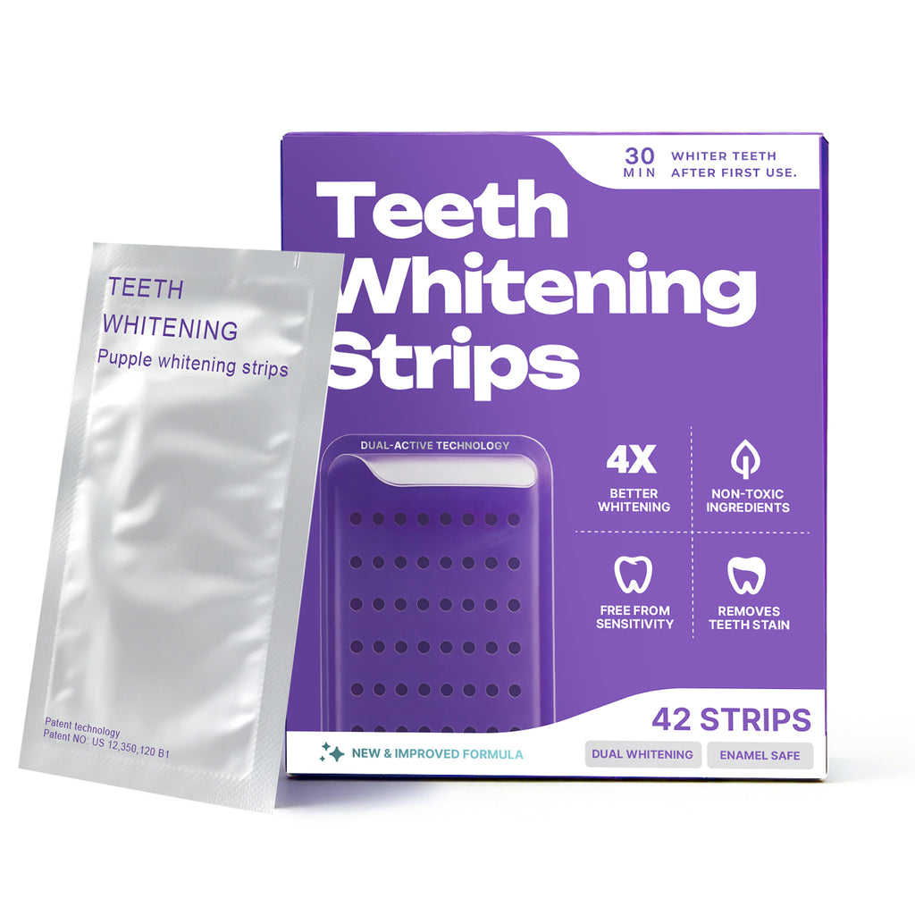 PAP Purple Teeth Whitening Strips – 21-Day Stain Treatment