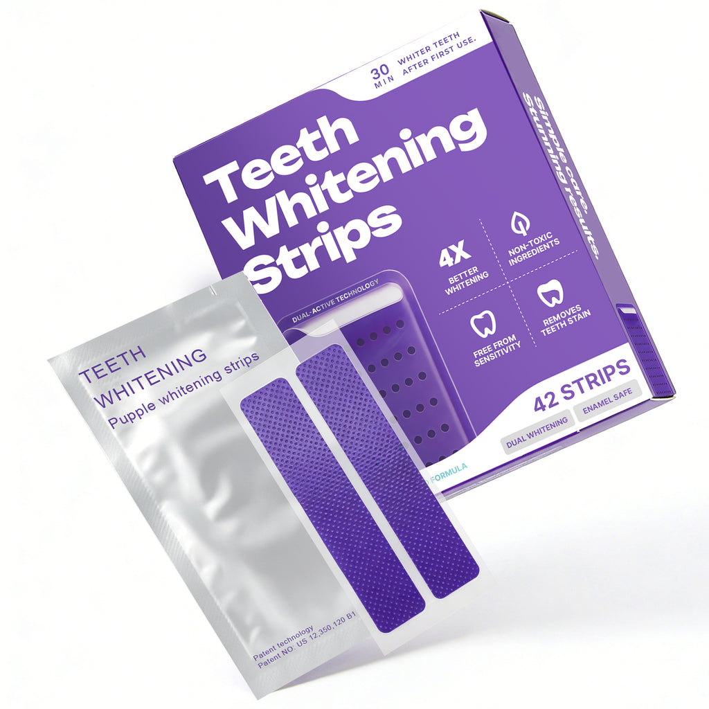 PAP Purple Teeth Whitening Strips – 21-Day Stain Treatment