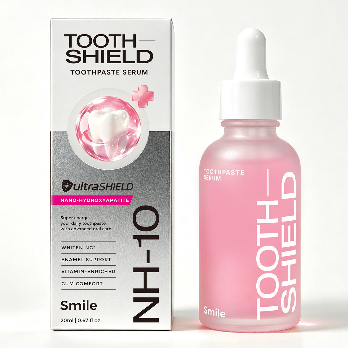 Custom Logo Tooth Shield Enamel Care Non Sensitive Fluoride Free Nano-Hydroxyapatite Toothpaste Serum