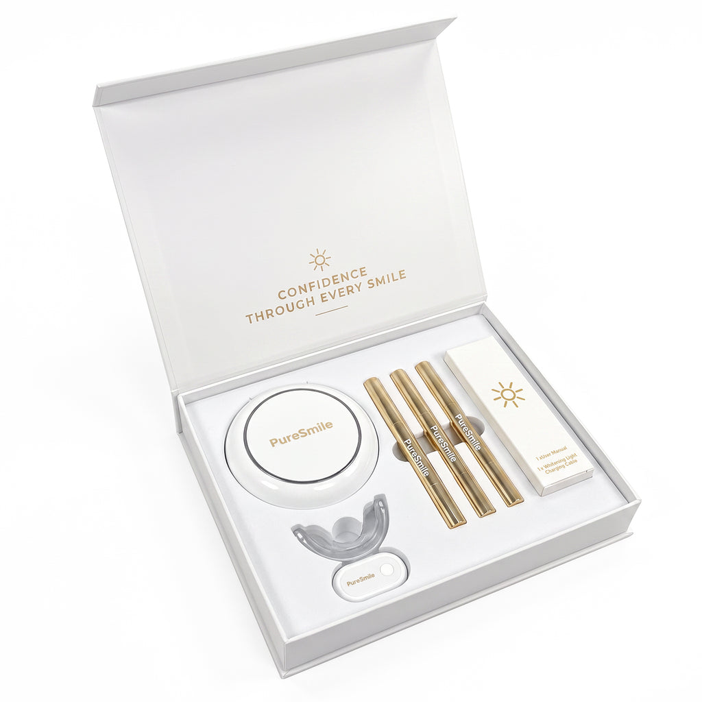 Luxury Teeth Bleaching Gel Pen Wireless LED Teeth Whitening Accelerator Teeth Whitening Kit with UV Self-sanitizing Travel Case