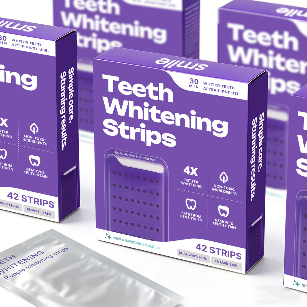 PAP Purple Teeth Whitening Strips – 21-Day Stain Treatment