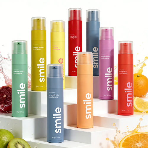 60g Portable Fruit Flavoured Toothpaste Airless Pump Bottle Toothpaste Sensitivity Free Teeth Whitening Toothpaste