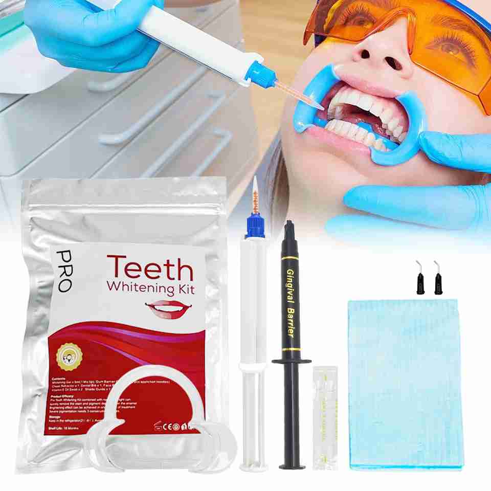 Dental Gum Protector Dual Barrel Teeth Whitening Gel Dental Clinic Teeth Whitening Kit