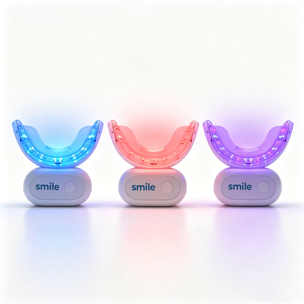 Wireless LED Accelerating Whitening Mouthpiece Rechargeable Teeth Whitening Light with UV Sanitizing Case