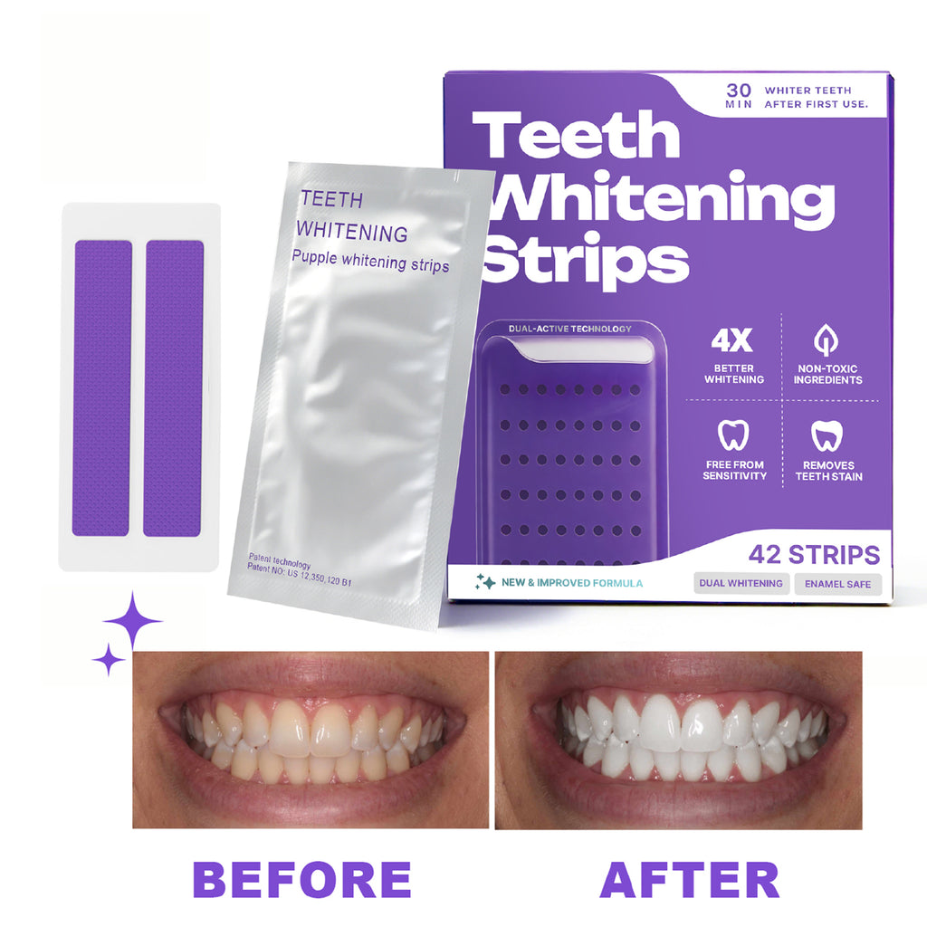 PAP Purple Teeth Whitening Strips – 21-Day Stain Treatment