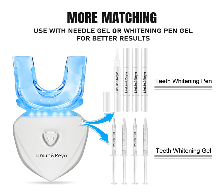 Diamond Shape 6 Beads Cold Blue Led Battery Teeth Whitening Light