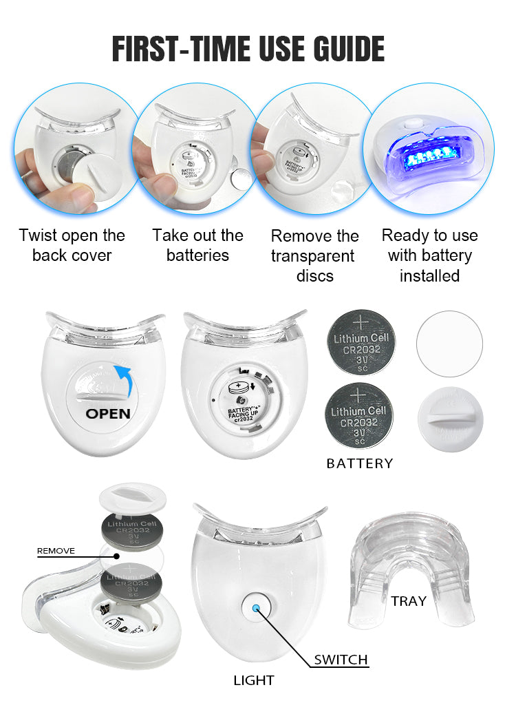 Portable Mini Battery Led Light 5 Bulbs Home Teeth Whitening Led Light