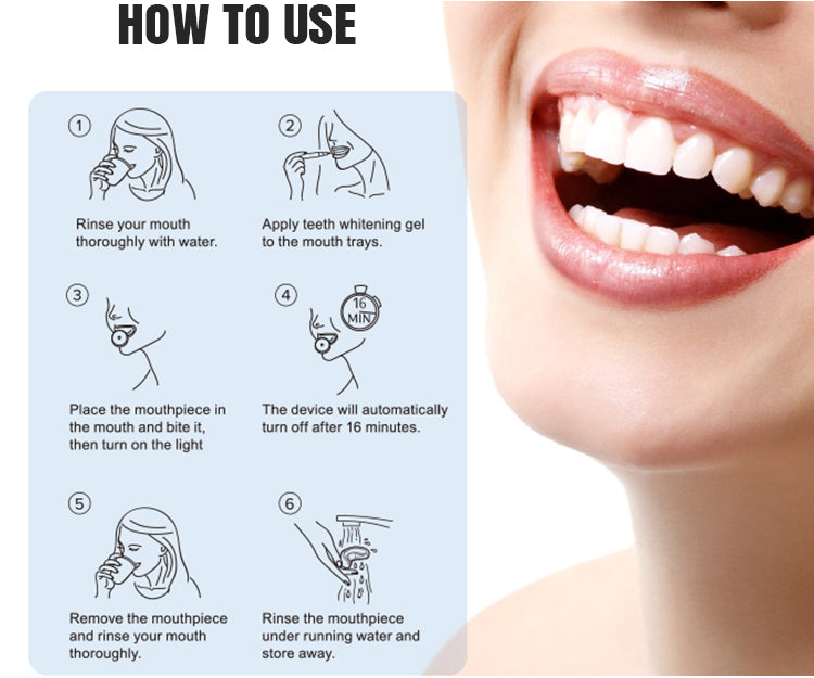 Cool Blue LED Teeth Bleaching Accelerator 10 Minutes Teeth Whitening Light