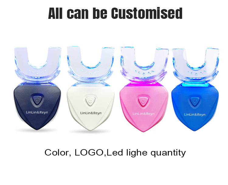 Diamond Shape 6 Beads Cold Blue Led Battery Teeth Whitening Light