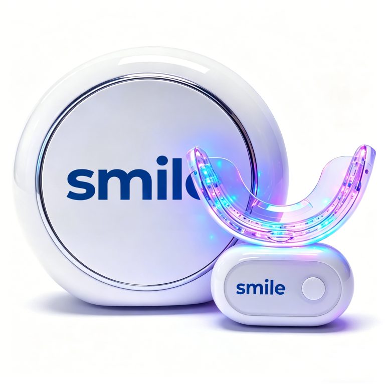 Wireless LED Accelerating Whitening Mouthpiece Rechargeable Teeth Whitening Light with UV Sanitizing Case